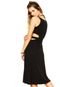 Vestido Midi Redley Liso Preto - Marca Redley