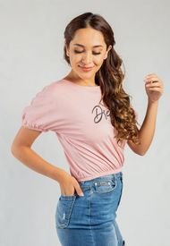 Camiseta Rosa Resortada
