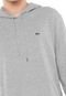 Camiseta Manga Longa Lacoste Capuz Cinza - Marca Lacoste