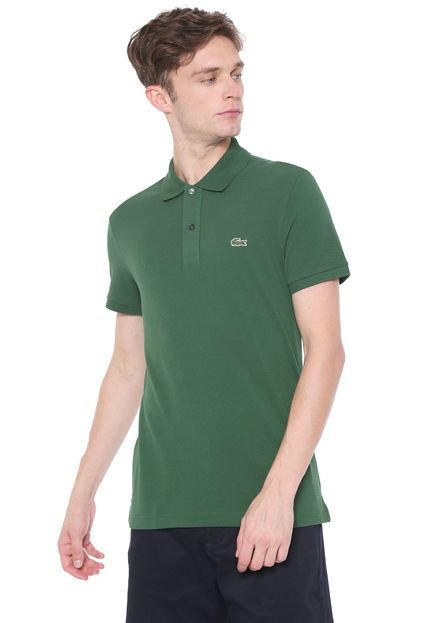 Camisa Polo Lacoste Slim Lisa Verde - Marca Lacoste