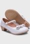 Sapato de Salto Feminino Pópidi Infantil Menina Flores Branco - Marca Pópidí