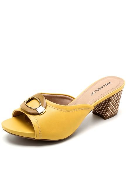 Tamanco Piccadilly Adereço Amarelo - Marca Piccadilly