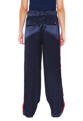 Calça Calvin Klein Pantalona Listras Azul-marinho