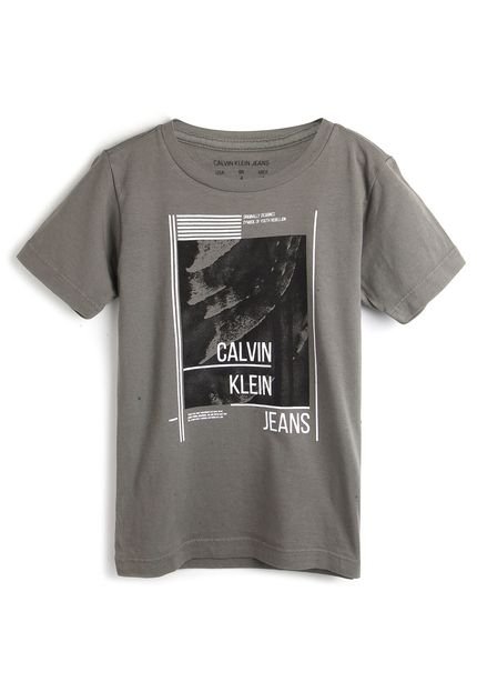 Camiseta Calvin Klein Kids Menino Estampa Grafite - Marca Calvin Klein Kids