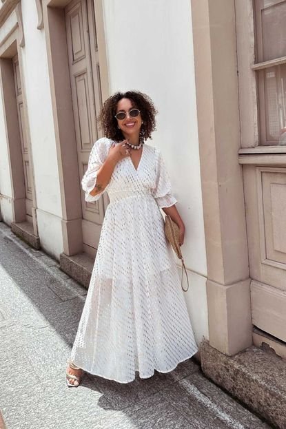 Vestido Vanibele Super Midi Off White - Marca Vanibele