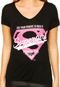 Camiseta Fashion Comics Supergirl Preta - Marca Fashion Comics
