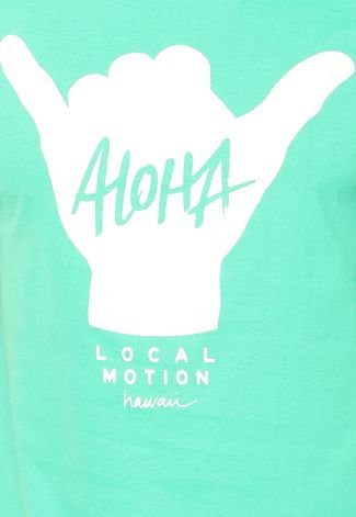 Camiseta Local Motion Aloha Shaka Verde