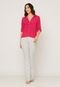 Camisa Viscose Color Block Pink Miss Joy 7142 - Marca MISS BY JOY