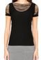 Blusa Aishty Decote Canoa Preta - Marca Aishty