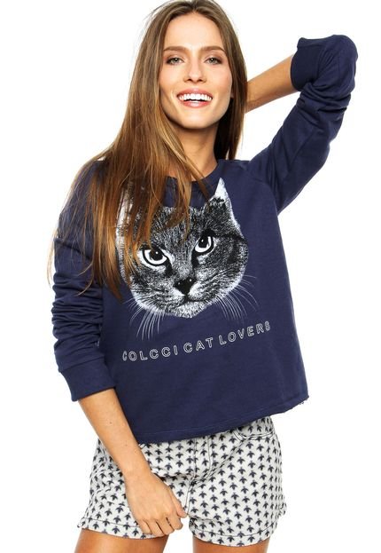 Moletom Colcci Gato Azul - Marca Colcci