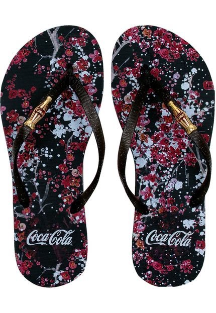 Chinelo Coca Cola Shoes Estampado Preto - Marca Coca Cola