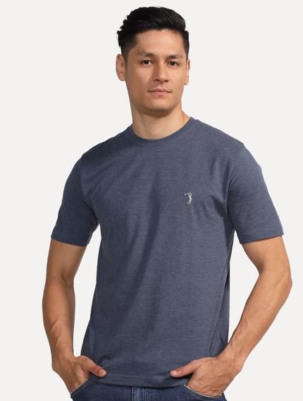 Camiseta Aleatory Masculina Grey Icon Azul Marinho Mescla - Marca Aleatory