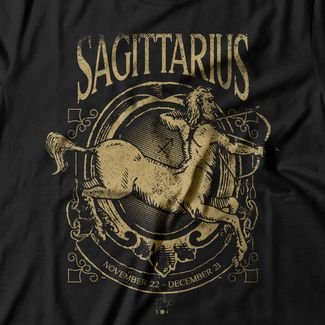 Camiseta Feminina Sagittarius - Preto