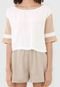 Blusa Dress to Color Block Off-White/Bege - Marca Dress to