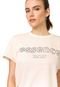 Camiseta Colcci Fitness Lettering Bege - Marca Colcci Fitness