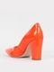 Scarpin Salto Bloco 10cm Verniz Coral CBK  Laranja - Marca CHIBINSKI