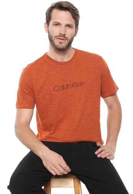 Camiseta Calvin Klein Básica Laranja - Marca Calvin Klein