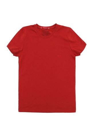 Camiseta Colcci Fun Menino Lisa Vermelha