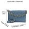 Bolsa Clutch TiraColo Com Material Em Bordado Detalhe Em Corrente E Dois Modos De Uso Azul - Marca WILLIBAGS