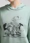 Blusa de Moletom Flanelada Fechada Snoopy by Fiveblu Amigos Verde - Marca Snoopy by Fiveblu