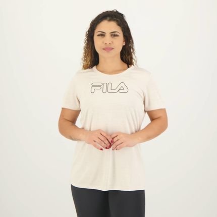 Camiseta Fila Basic Train Feminina Bege - Marca Fila