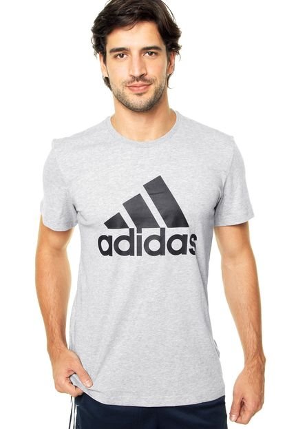 Camiseta adidas Performance Ess Logo Cinza - Marca adidas Performance