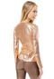 Blusa Mulher Elástica Copper Geo Disco Bronze - Marca Mulher Elastica