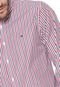 Camisa Tommy Hilfiger Regular Fit Listrada Vermelha/Cinza - Marca Tommy Hilfiger