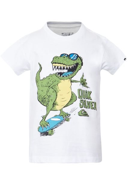 Camiseta Quiksilver Inf Básica Dino Shred Branca - Marca Quiksilver