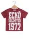 Camiseta Ecko Manga Curta Menino Vinho - Marca Ecko Unltd