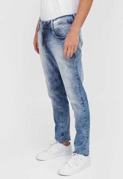 Calça Jeans Biotipo Slim Desgastes Azul - Marca Biotipo