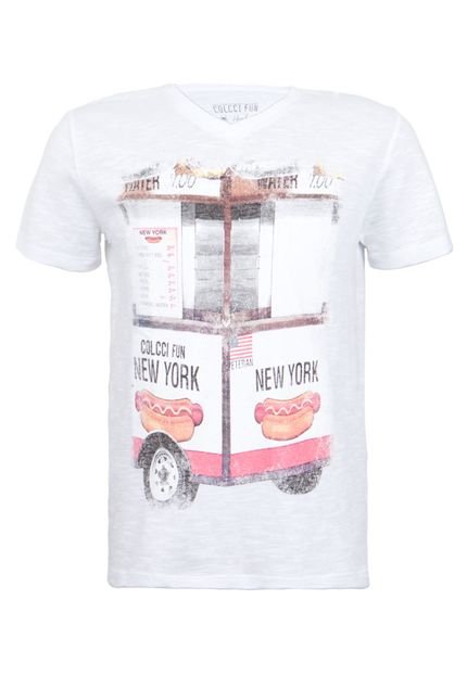Camiseta Colcci Fun Slim Truck Food Branca - Marca Colcci Fun
