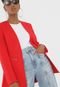 Blazer Colcci Liso Alfaiataria Vermelho - Marca Colcci