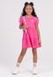 Vestido Infantil Aplique Termocolante Rosa - Marca VIDA COSTEIRA