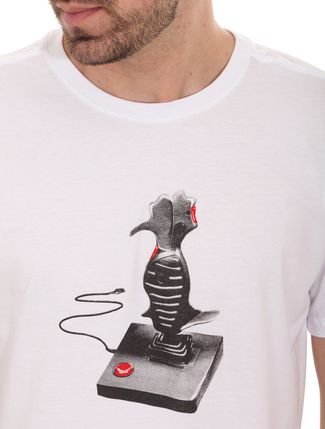 Camiseta Reserva Masculina Woodpecker Joystick Branca