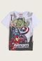 Camiseta Infantil Fakini Avengers Branca - Marca Fakini