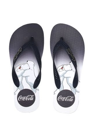 Chinelo Coca Cola Shoes Urso Azul-Marinho
