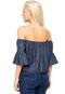 Blusa Jeans Sommer Ombro a Ombro Azul - Marca Sommer