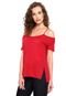 Camiseta Calvin Klein Off Shoulder Vermelha - Marca Calvin Klein
