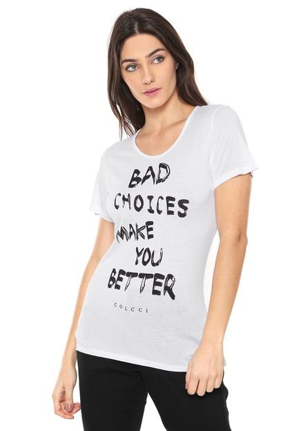 Camiseta Colcci Bad Choices Branca - Marca Colcci