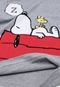 Pijama Tricae por Snoopy Curto Infantil Woodstock Cinza/Azul - Marca Tricae por Snoopy