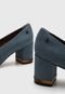 Peep Toe Capodarte Nobuck Azul - Marca Capodarte