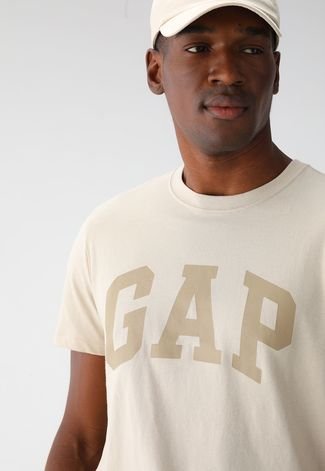 Kit 2pçs Camiseta GAP Reta Logo Off-White