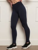 Calça Legging Feminina Azul Marinho Cintura Alta Confortável Tecido Grosso Alta Durabilidade - Marca CKF Wear