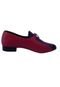 Loafer Sapatos e Botas Couro Preto e Vermelho - Marca Sapatos e Botas