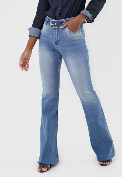 Calça Jeans Polo Wear Flare Estonada Azul - Marca Polo Wear