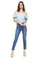 Calça Jeans MOB Skinny Desfiada Azul - Marca MOB