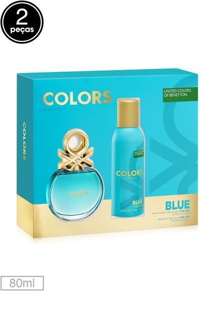 Kit Perfume Colors Blue Benetton 80ml - Marca Benetton Fragrances