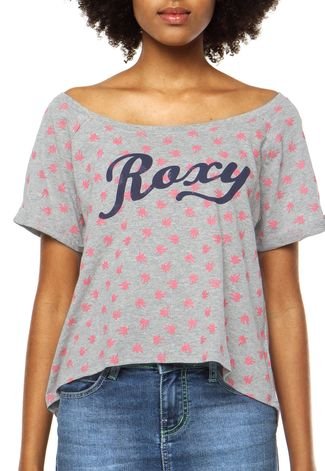 Camiseta Roxy La Vie Cinza