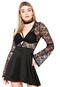 Vestido Planet Girls Curto Renda Preto - Marca Planet Girls